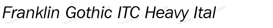 Franklin Gothic ITC Heavy Italic BT字体转换